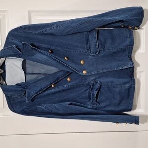 Amazon stretchy denim blazer